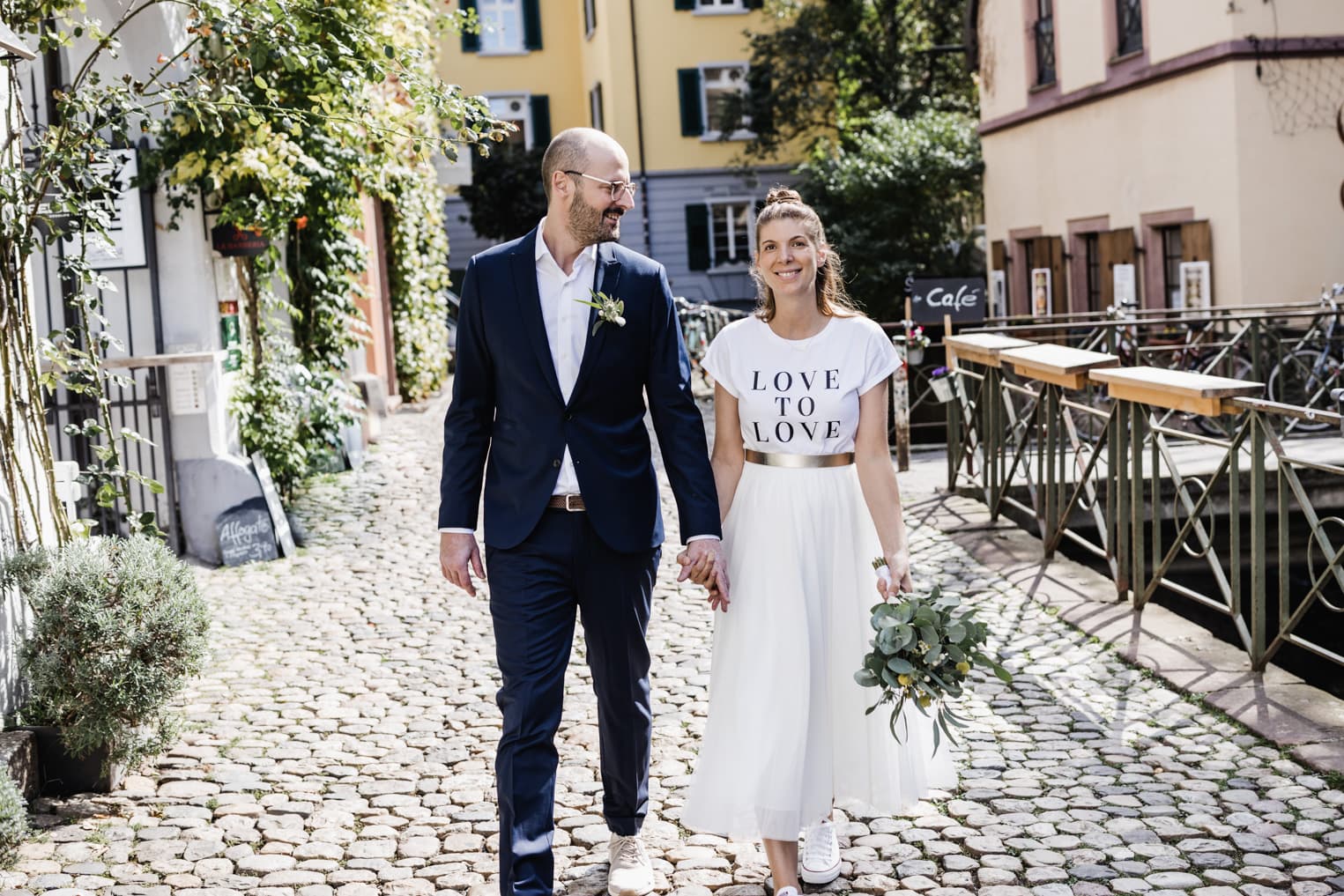 Brautpaar in Freiburg Oberlinden